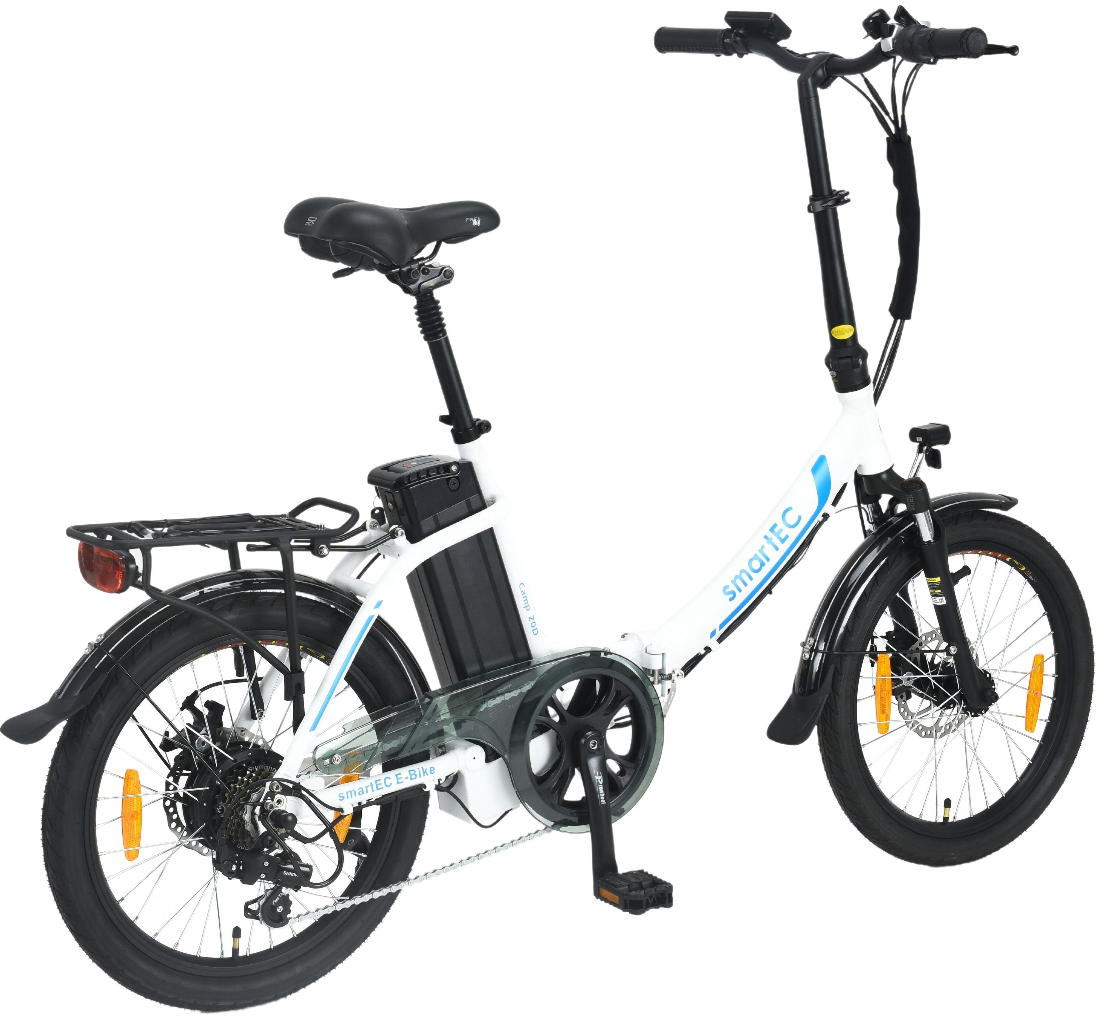 E-Falträder :: smartEC Falt-Pedelec Camp-20D / E-Bike 20 Zoll matt