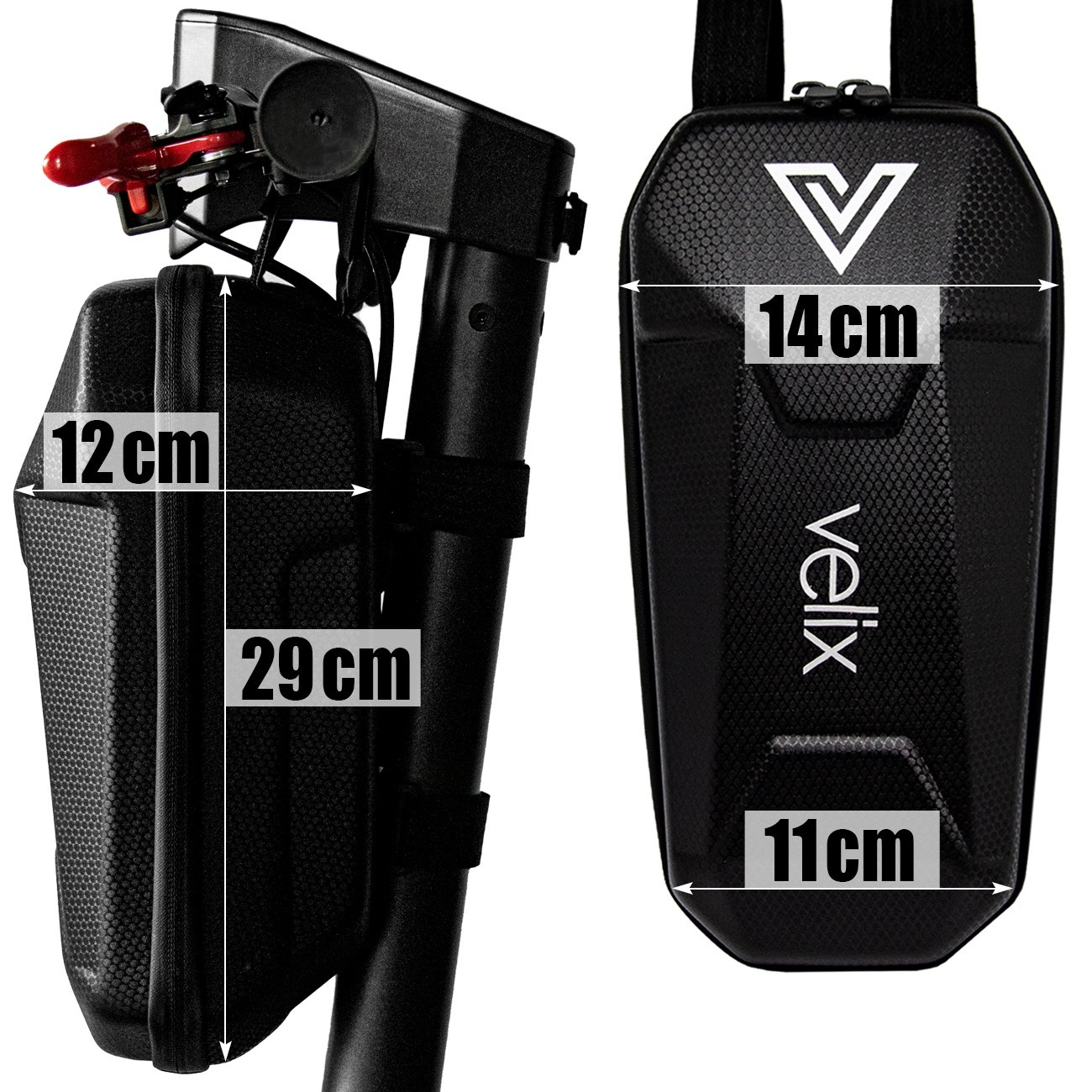 velix Transporttasche für E-Scooter - 120x50x50cm Faltbare Tragetasche mit  Rollen - Wasserabweisende Scooter-Tasche : : Sport & Freizeit